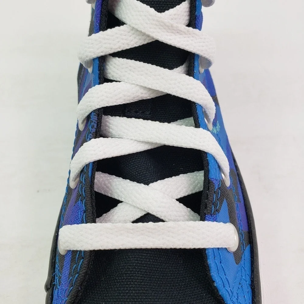 Converse CTAS HI Boys Size 1Y Kinetic Blue Canvas Lace Up Sneaker Shoes 327087F